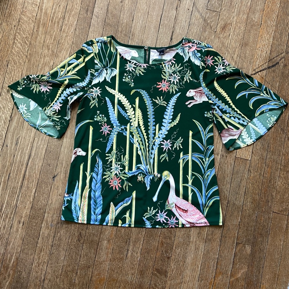 Ann Taylor Botanical Print Blouse